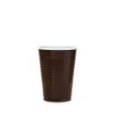 3000 Kaffeebecher braun-weiß 0,18 l -PP- (Ø 70 mm)