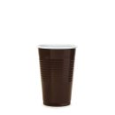 3000 Kaffeebecher braun-weiß 0,2 l -PP- (Ø...