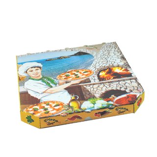 100 Pizzakarton aus Mikrowellpappe 33 x 33 x 3 cm