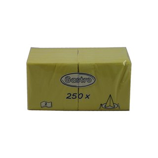 2000 Servietten 2-lagig, 24 x 24 cm gelb